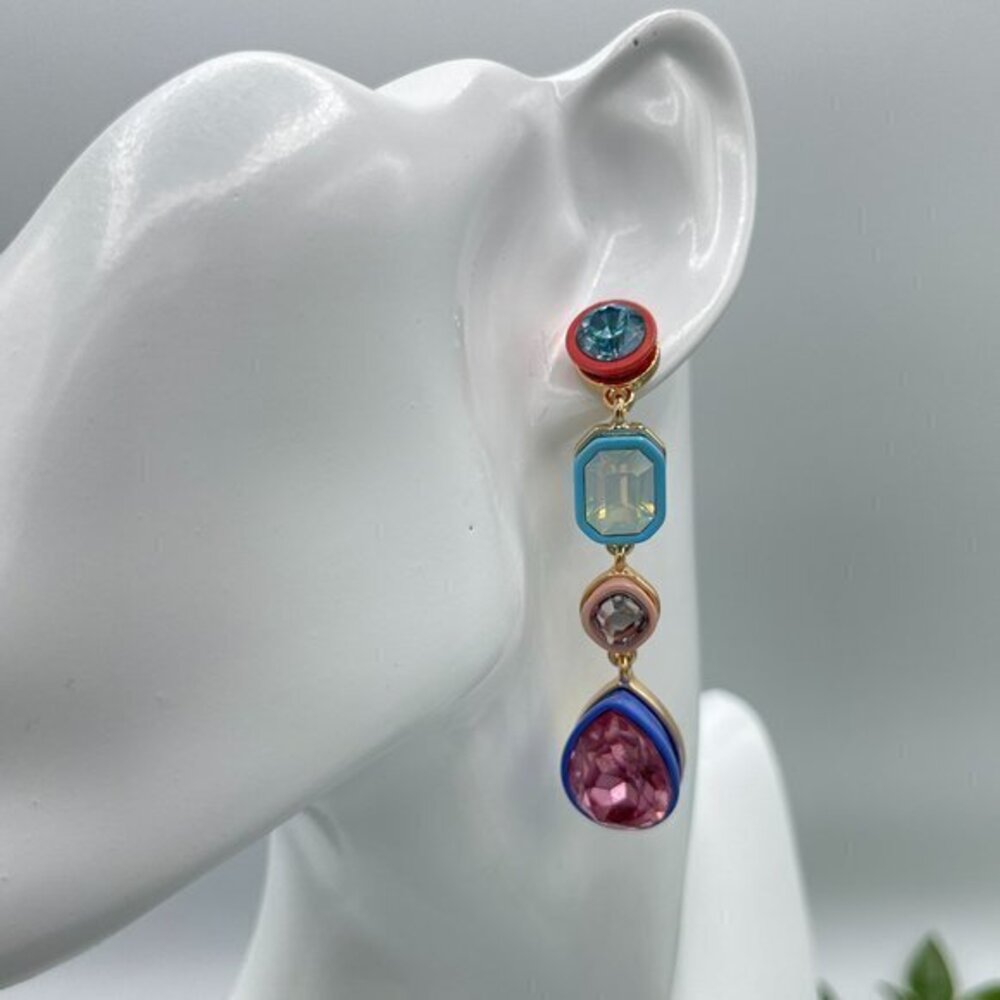g by Gennaro Multi Color Gemstone Drop Earrings